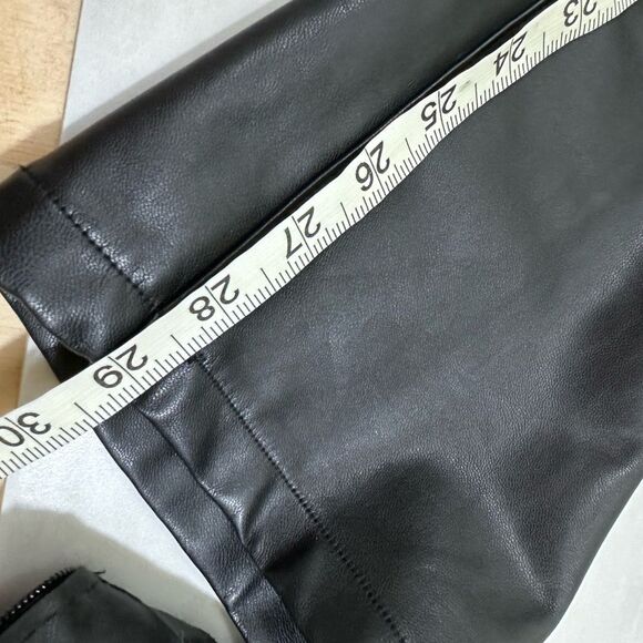 Abercrombie and Fitch Curve Love Faux Leather 90s Straight Ultra High Rise Pants - Picture 10 of 11